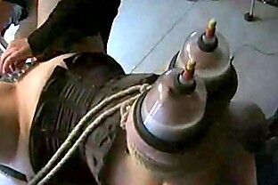Lactating boobs in vacuum